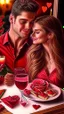 Placeholder: Valentines day date night, art, drawing, very realistic, detailed, vibrant colors.