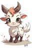 Placeholder: chibi style art for a goat