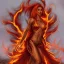 Placeholder: woman made of fire, fire angel, full body portrait, long flowing hair, only wearing bikini made of fire, highly detailed, real life photo, photo quality, extremely detailed, high quality, standing in fire, highly detailed, lots of fire around