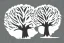 Placeholder: Vector tree illustration white background die cut