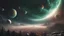 Placeholder: hyper realistic, tron legacy movie, space ships of the future, city of the future, green nad dark red trees , forest, space, planets, god status creations of the universe, face of an alien