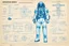 Placeholder: ConceptSheet diagram blueprint [by Frank Kupka]: sci-fi equipment to investigate and capture a serial killer, including the colors for an under cover SCUBA suit.