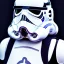 Placeholder: Portrait photo of a storm trooper with his beautiful wife on his wedding day