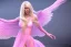 Placeholder: beautiful fairy very etheric, nice smiling, long blond hair, magic glamour pink make up, delicate colors, complete vision of very transparent and big wings, beautiful glamour transparent dress, ultra sharp focus, 8k, unreal engine 5, extremely sharp detail, light effect, soft light atmosphere, smooth, full of details, face in front, complete vision of face and hair and of the body