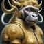 Placeholder:  gym gorilla benchingSango fantasy, fantasy magic, intricate, sharp focus, illustration, highly detailed, digital painting, concept art, matte, art germ and Paul Lewin and Kehinde Wiley, masterpiece silver elephant head bronze Buddha Asian African girl nice breast Hawaiian hair turquoise golden waves