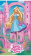 Placeholder: Create a vibrant and whimsical cover for Barbie's Adventure Time, a fun-filled activity book for all the dreamers out there! Barbie, dressed in her signature pink attire, is depicted embarking on a magical adventure, surrounded by lush landscapes, enchanted forests, and sparkling castles.