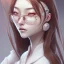 Placeholder: Seting Korean gamer girl , long Brown hair, White headfone, hands on the Chen, round circle glasses ,elemental face, Unreal Engine 5, highly detailed, highest quality, digital painting, complex 3d render, unreal engine render, insane detail, intricate photograph quality, magnificent, highly intricate, Realistic photography