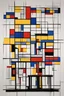 Placeholder: bar trivia team painted in the style of mondrian
