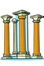 Placeholder: Cartoon sign with Four pillars