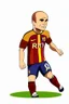 Placeholder: Andres Iniesta football player ,cartoon 2d