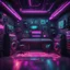 Placeholder: Hyper Realistic Rustic Hip-Hop Music Studio with dark futuristic & Neon-Glitched background