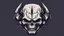 Placeholder: Demon skull logo minimalistic cyberpunk