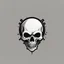 Placeholder: minimalistic skull logo
