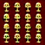 Placeholder: skeleton emotes, GG, OMG, sprite sheet