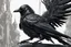 Placeholder: Symbiote Cyber Machine crow in 8k nier automata drawing style, black wings, close picture, apocalypse, intricate details, highly detailed, high details, detailed portrait, masterpiece,ultra detailed, ultra quality