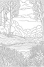 Placeholder: coloring page, nature, relaxing, woodland retreat, full view, realistic, coloring page, only draw lines, coloring book, clean line art, –no sketch, color, –ar 3:4, white background, minimalistic black lines, minimal black color, low level black colors, coloring page, avoid thick black colors, thin black line art, avoid colors, perfect shape, perfect clear lines,