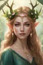 Placeholder: Pointed elven ears,Blonde hair ,Pink dress,Sparkling fairy wings,Very long golden hair,Fairy crown,pointed ears,elven ears,fairy wings,water lilies,sparkling,glittering,flowers,blossoms,golden crown,light pink dress