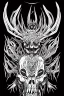 Placeholder: deer god skull demon angel lineart color