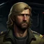 Placeholder: The submarine mechanic Blicke Blocknyckel, a blonde man with a mullet and muttonchops beard realistic grimdark