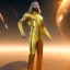 Placeholder: beautiful cosmic golden male, long hair, nice smiling, delicate colors, beautiful glamour galactic golden dress, ultra sharp focus, 8k, unreal engine 5, extremely sharp detail, light effect, soft light atmosphere of a spaceship, smooth, full of details, face in front, complete vision of face and body