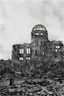 Placeholder: hiroshima dome, manga page, greyscale