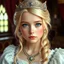 Placeholder: blond haired blue eye princess She called to the Royal Seamstress to come to her royal bedroom right away.