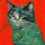 Placeholder: Portrait d'un chat par Van Gogh