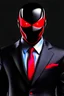 Placeholder: Titanium man black suit Red eyes far up