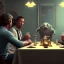 Placeholder: you are around the table,Steven Spielberg style,Sylvester,Stallone toddler,realistic photo,sweet,concept art,smooth,unreal engine 5,god lights,tracing,RTX,lumen lighting,ultra detail,volumetric lighting,3d,64k