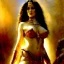 Placeholder: Drawing of beautiful face,'beautiful ,Busty Dejah Thoris',intense stare, ancient skintight armor, balanciaga fashion clothe painting by gaston bussiere, greg rutkowski, yoji shinkawa, yoshitaka amano, tsutomu nihei, donato giancola, tim hildebrandt, Oil on canvas, cinematic composition, extreme detail,fit full head inside picture,16k