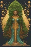 Placeholder: a pixel tree that sprouts in the shape of a goddess for the 2d sidescroller game