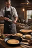 Placeholder: A hyper-realistic, A chef flipping a pancake in a cast iron skillet, with a spatula in hand.. full size ,Photo Real, HOF, full size, practicality,manufacturability,performance, (((realism, realistic, realphoto, photography, portrait, realistic, elegant, charming, , professional photographer, captured with professional DSLR camera, trending on Artstation, 64k, ultra detailed, ultra accurate detailed, bokeh lighting, surrealism, Thomas Kinkade backgroun