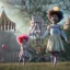 Placeholder: Ultra realistic circus scene. Sweet hair monster and Child’s playing, smile, happy, smooth color, waist up view, Wes Anderson style, dark ambient, highly detailed, concept art, unreal engine 5, god rays, ray tracing, RTX, lumen lighting, ultra detail, volumetric lighting, 3d, finely drawn, high definition, high resolution.