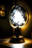 Placeholder: A lamp with the idea of ​​snow with an explosive map of the lamp