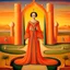 Placeholder: full_body:: a young princess in magnificent robes:: in a Moghul palace at sunset:: by artist "Leonora Carrington", by artist "Tarsila do Amaral":: Cinematic lighting with shadows emphasizing the character's determination:: eye_level perspective::