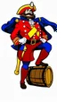 Placeholder: Captain Crunch standing in a captain morgan pose