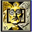 Placeholder: Salvador Dali and M. C. Escher work together on a postage stamp design