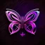 Placeholder: symetry!!, butterfly!!, logo, NFT, colorful, cyberpunk, neon punk, curves, lines, simple, gradient, creative, holographic