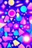 Placeholder: A random selection of shapes with glitter and lens flair