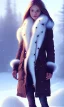 Placeholder: girl, cute, beautiful, by Greg Rutkowski, winter clothes, sitting in the snow