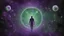 Placeholder: matrix universe, space, planets, god creation purple, green