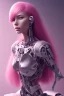 Placeholder: cyborg, pink hair,seven , perfekt, real, dream