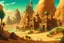 Placeholder: arabian desert side scroller game king's castle islamic design and feel
