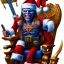 Placeholder:  iron maiden sur un trone, bonnet père Noël