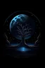 Placeholder: "Create an AI logo design for a T-shirt featuring the allure of moonlight in a dark night. Craft an image where the moonlight pierces the darkness, revealing a silhouette of a tree against a starry sky. The contrast should convey a sense of mystery and tranquility."