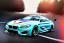 Placeholder: a true-to-life 2016 BMW M6 GT3, centered, intricate, extreme detailed, photorealism, center view, city background, pivot on bmw, pen and color marker painting by cheryl kelley