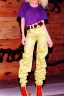 Placeholder: year 1996 denim fashion. Loose, baggy, low waist Combat pants and t-shirt. Colors: denim blue, blue, purple, cream, khaki, light green, lilac, plum, orange, terracotta, red, light yellow, lion yellow, pink, dark blue, beige. leopard, Cheetah, wide belt. Latex in small part. Kylie Minogue, Tyra Banks,Julia Roberts. leg warmer. Cargo pants.