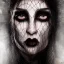 Placeholder: portrait of beautiful gothic woman with thick spiderwebs on face, dark, runny mascara, 8k, high-quality, fine-detail, black hair, intricate, sharp, crisp, digital art, detailed matte, illustration, octane render, brian froud, howard lyon, Anne Dittman, Anne Stokes, Lisa Parker, Selina French