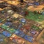 Placeholder: Board game, miniatures and dize, close up