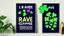 Placeholder: rave poster with Four-leaf clover text area